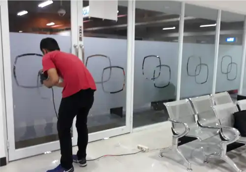 Sticker Sandblast Kaca Film